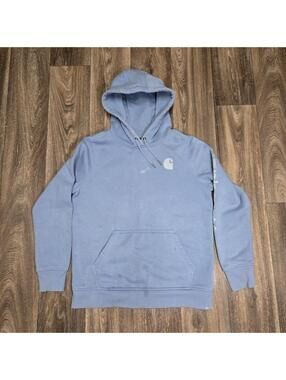 Carhartt Clarksburg Relaxed Fit Logo Hoodie Medium 8/10 Wisteria Heather